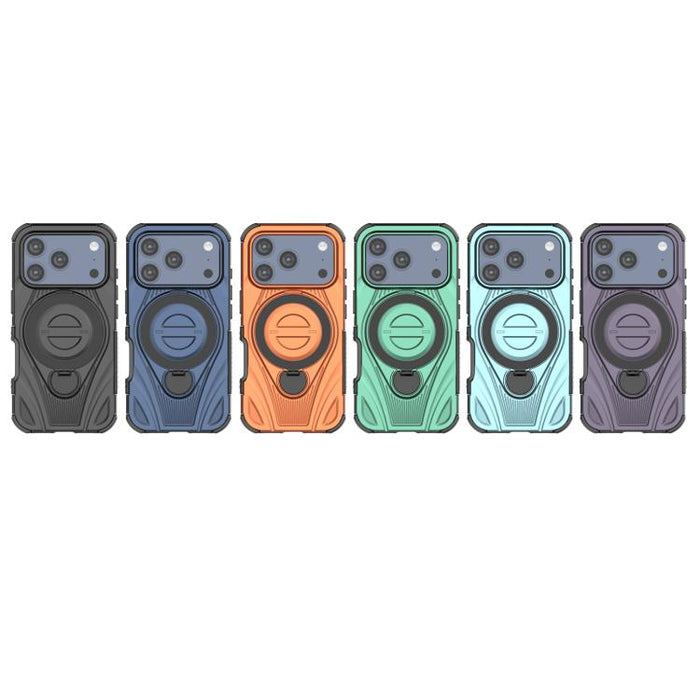 Star Ring Metallic Pivot Bracket Magnetic Phone Case, For iPhone 17 Pro Max, For iPhone 17 Pro, For iPhone 17, For iPhone Air, For iPhone 16 Pro Max, For iPhone 16 Pro, For iPhone 16
