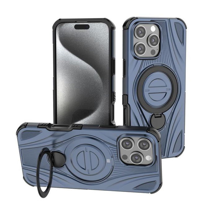 Star Ring Metallic Pivot Bracket Magnetic Phone Case, For iPhone 17 Pro Max, For iPhone 17 Pro, For iPhone 17, For iPhone Air, For iPhone 16 Pro Max, For iPhone 16 Pro, For iPhone 16