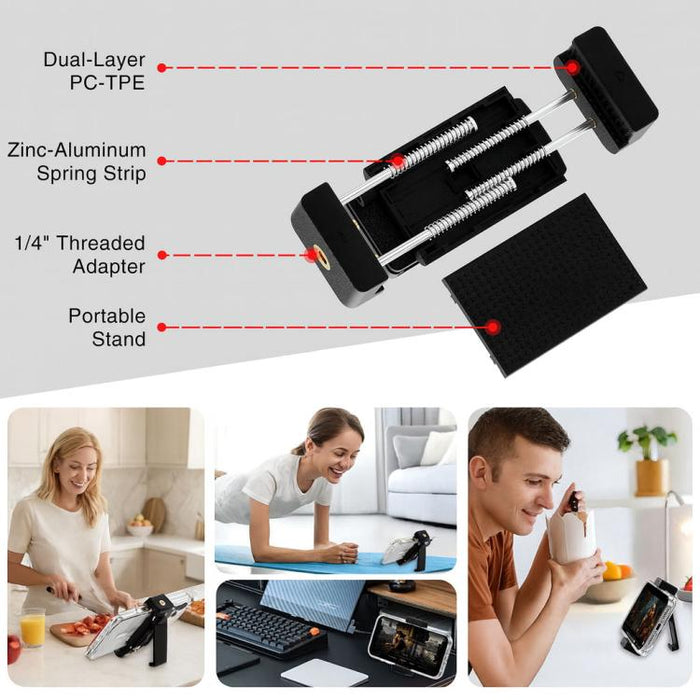 Universal Adjustable Desktop Phone Holder, Desktop Holder (Black), Desktop Holder (White)