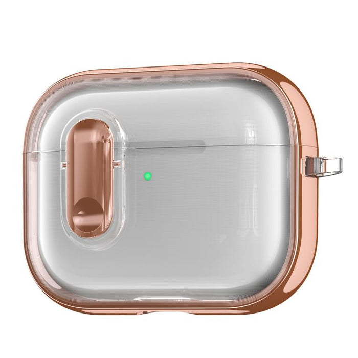 Clear Electroplating Wireless Earphones Case with Switch, For AirPods Pro 3, For AirPods 4, For AirPods Pro 2, For AirPods Pro