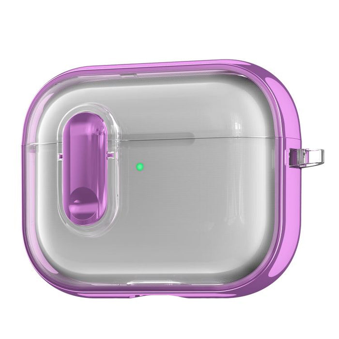 Clear Electroplating Wireless Earphones Case with Switch, For AirPods Pro 3, For AirPods 4, For AirPods Pro 2, For AirPods Pro