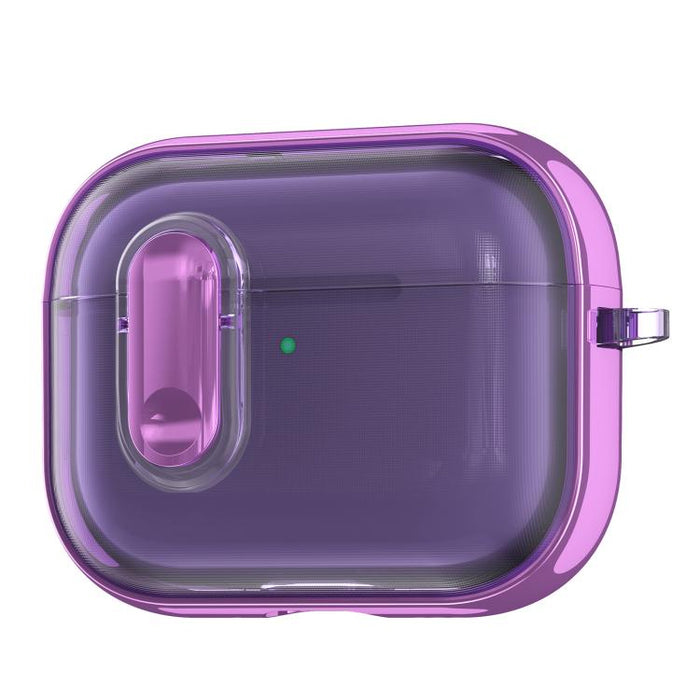 Clear Electroplating Wireless Earphones Case with Switch, For AirPods Pro 3, For AirPods 4, For AirPods Pro 2, For AirPods Pro
