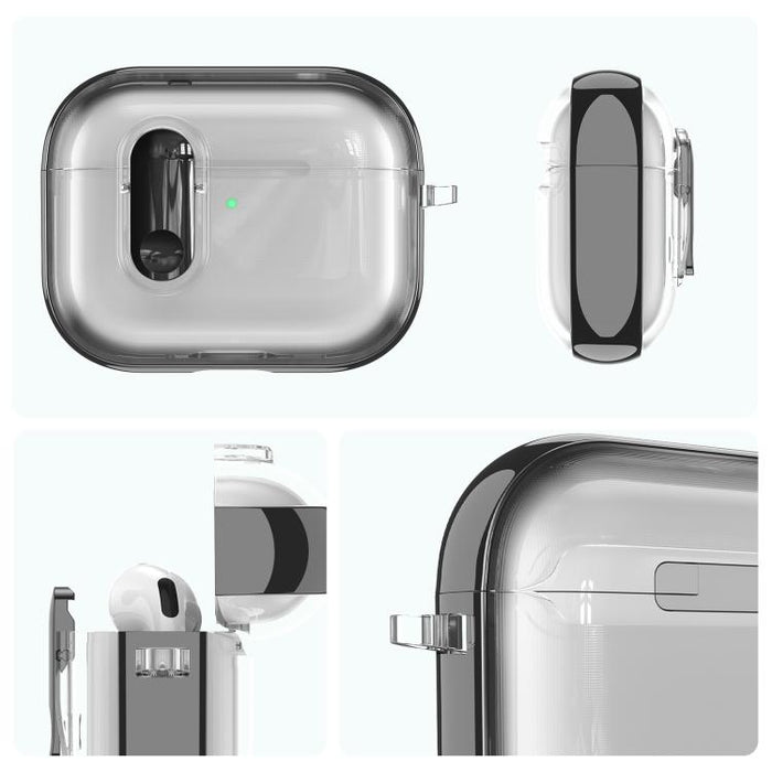 Clear Electroplating Wireless Earphones Case with Switch, For AirPods Pro 3, For AirPods 4, For AirPods Pro 2, For AirPods Pro