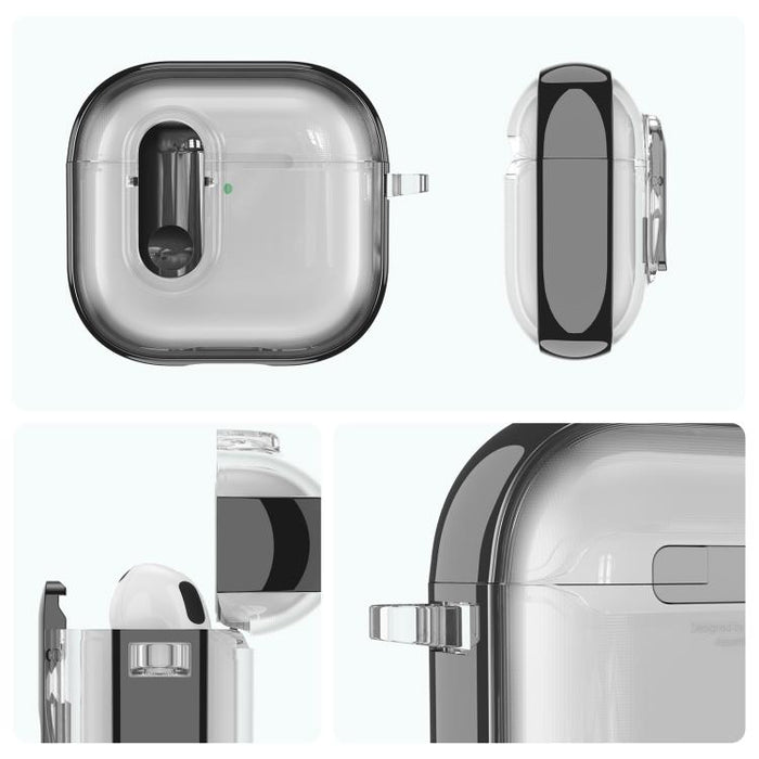 Clear Electroplating Wireless Earphones Case with Switch, For AirPods Pro 3, For AirPods 4, For AirPods Pro 2, For AirPods Pro