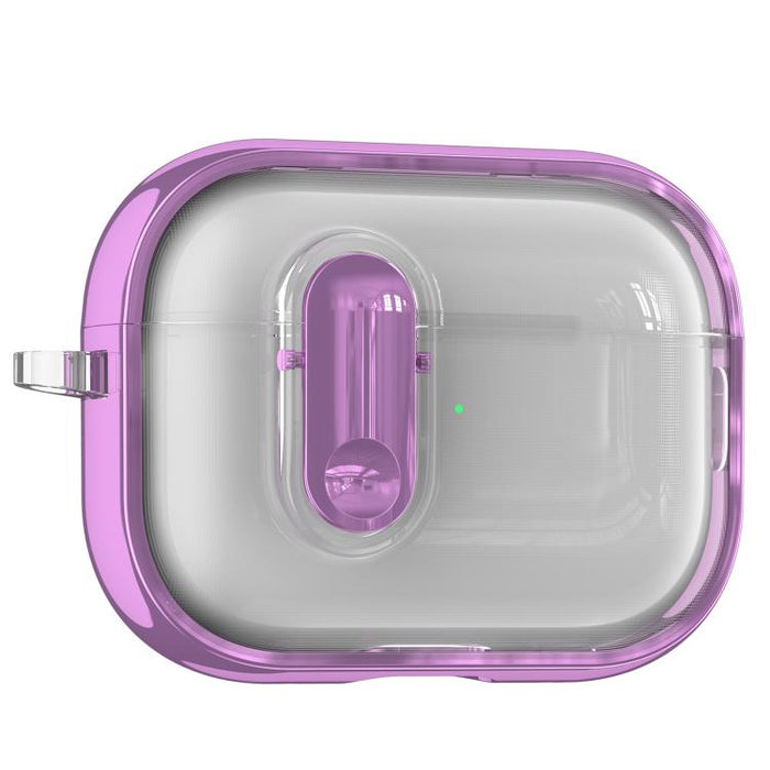 Clear Electroplating Wireless Earphones Case with Switch, For AirPods Pro 3, For AirPods 4, For AirPods Pro 2, For AirPods Pro