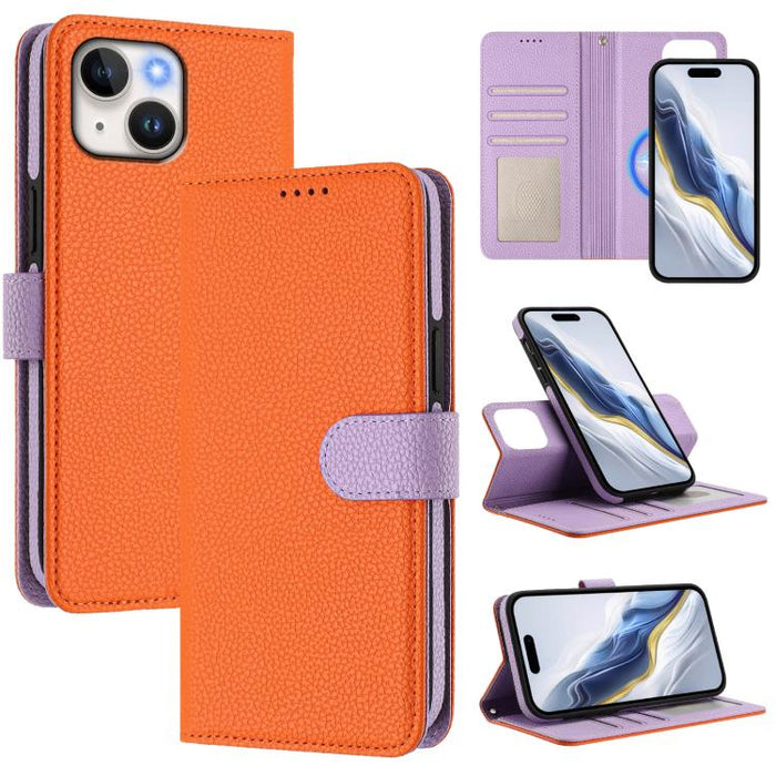 Detachable Litchi Texture Magnetic Side-Patch Vegan Leather Phone Case, For iPhone 13 Pro Max, For iPhone 13 Pro, For iPhone 13, For iPhone 12 / 12 Pro, For iPhone 12 Pro Max, For iPhone 11 Pro Max, For iPhone 11, For iPhone 11 Pro                     ...