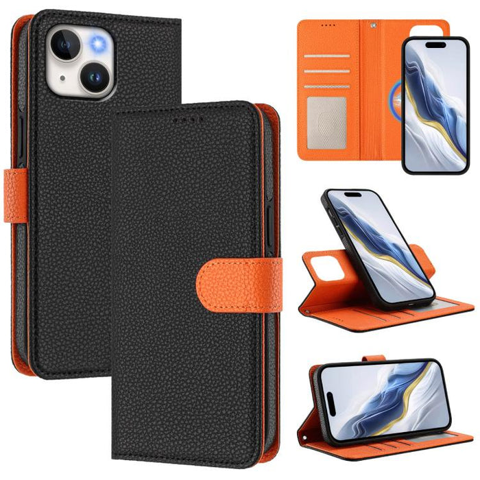Detachable Litchi Texture Magnetic Side-Patch Vegan Leather Phone Case, For iPhone 13 Pro Max, For iPhone 13 Pro, For iPhone 13, For iPhone 12 / 12 Pro, For iPhone 12 Pro Max, For iPhone 11 Pro Max, For iPhone 11, For iPhone 11 Pro                     ...