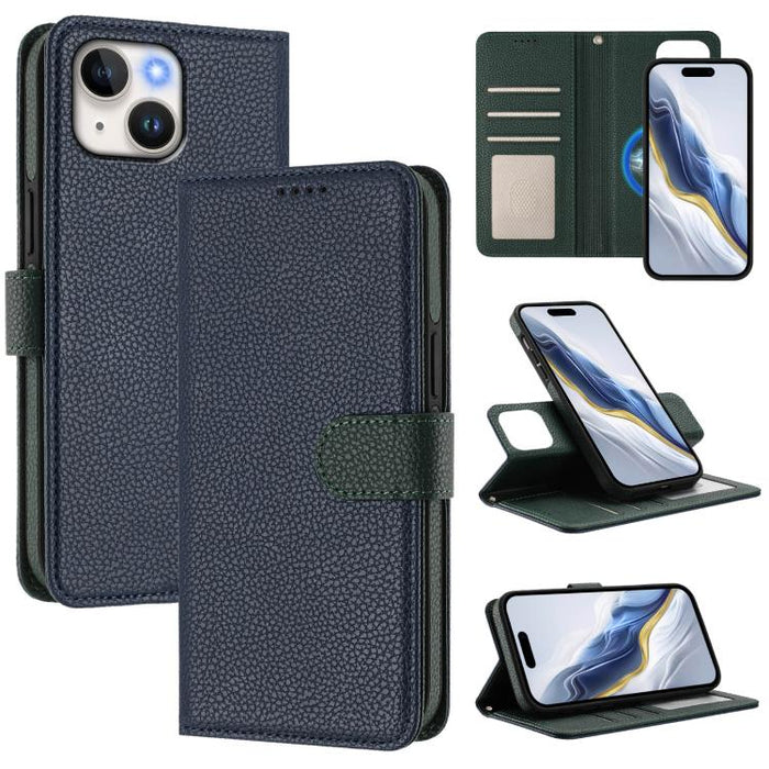 Detachable Litchi Texture Magnetic Side-Patch Vegan Leather Phone Case, For iPhone 13 Pro Max, For iPhone 13 Pro, For iPhone 13, For iPhone 12 / 12 Pro, For iPhone 12 Pro Max, For iPhone 11 Pro Max, For iPhone 11, For iPhone 11 Pro                     ...