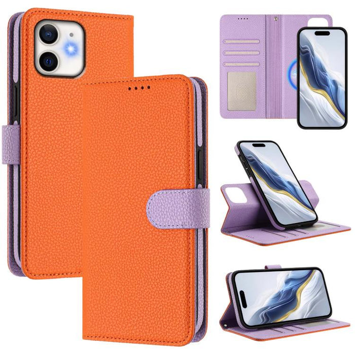 Detachable Litchi Texture Magnetic Side-Patch Vegan Leather Phone Case, For iPhone 13 Pro Max, For iPhone 13 Pro, For iPhone 13, For iPhone 12 / 12 Pro, For iPhone 12 Pro Max, For iPhone 11 Pro Max, For iPhone 11, For iPhone 11 Pro                     ...