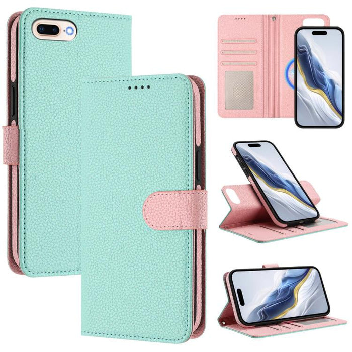 Detachable Litchi Texture Magnetic Side-Patch Vegan Leather Phone Case, For iPhone 13 Pro Max, For iPhone 13 Pro, For iPhone 13, For iPhone 12 / 12 Pro, For iPhone 12 Pro Max, For iPhone 11 Pro Max, For iPhone 11, For iPhone 11 Pro                     ...
