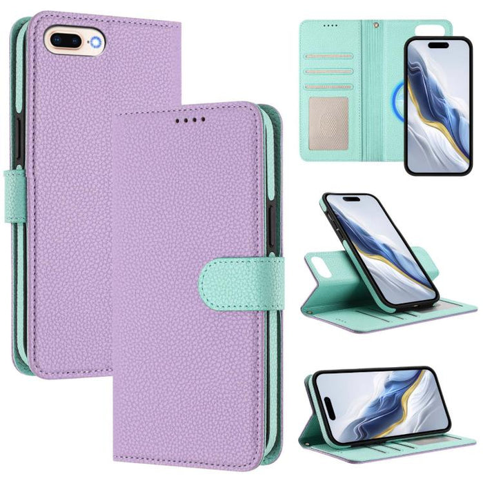 Detachable Litchi Texture Magnetic Side-Patch Vegan Leather Phone Case, For iPhone 13 Pro Max, For iPhone 13 Pro, For iPhone 13, For iPhone 12 / 12 Pro, For iPhone 12 Pro Max, For iPhone 11 Pro Max, For iPhone 11, For iPhone 11 Pro                     ...