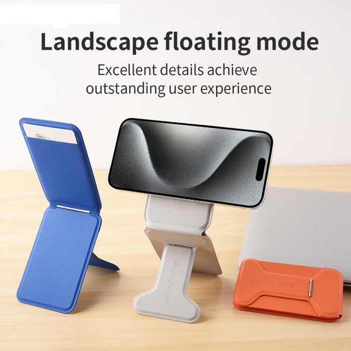 Do As You Wish I-Shaped Hinge Magnetic Phone Stand with Card Holder