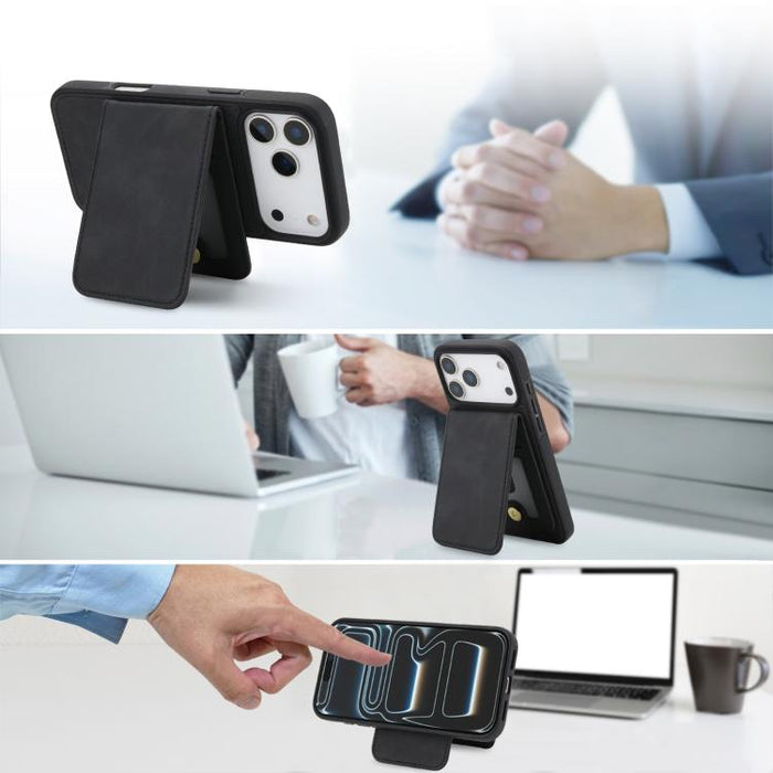 YM030 Retro Faux Leather Magnetic Detachable Wallet Phone Case, For iPhone 17 Pro Max, For iPhone 17 Pro