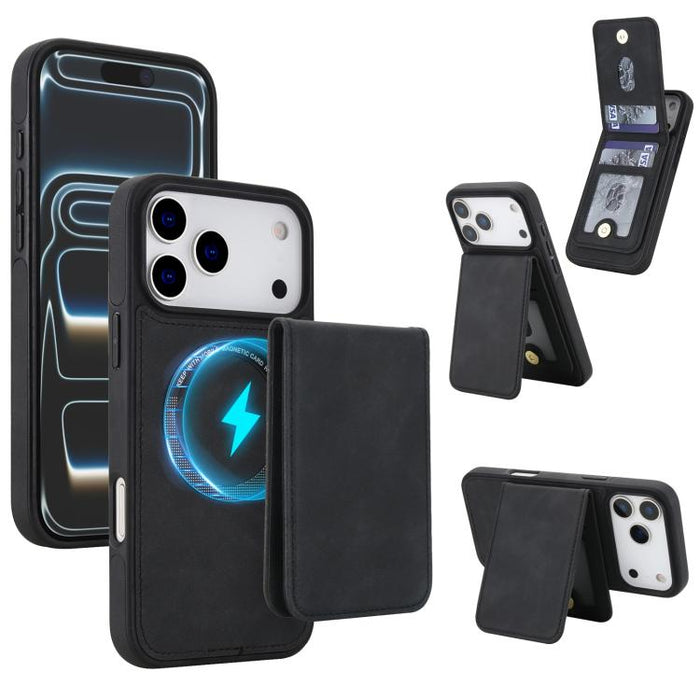 YM030 Retro Faux Leather Magnetic Detachable Wallet Phone Case, For iPhone 17 Pro Max, For iPhone 17 Pro