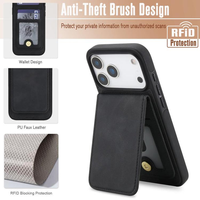 YM030 Retro Faux Leather Magnetic Detachable Wallet Phone Case, For iPhone 17 Pro Max, For iPhone 17 Pro