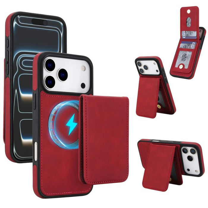YM030 Retro Faux Leather Magnetic Detachable Wallet Phone Case, For iPhone 17 Pro Max, For iPhone 17 Pro
