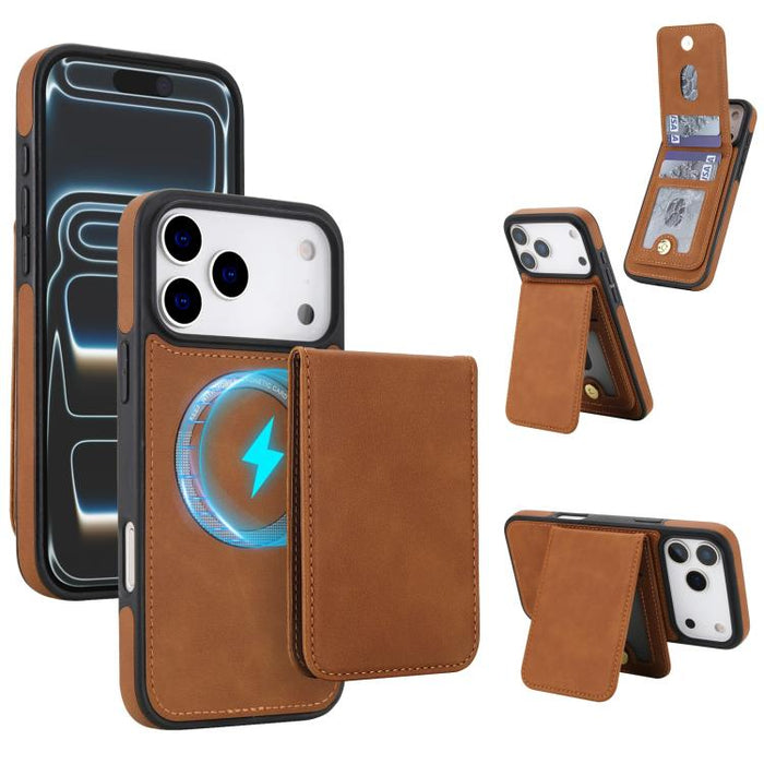YM030 Retro Faux Leather Magnetic Detachable Wallet Phone Case, For iPhone 17 Pro Max, For iPhone 17 Pro