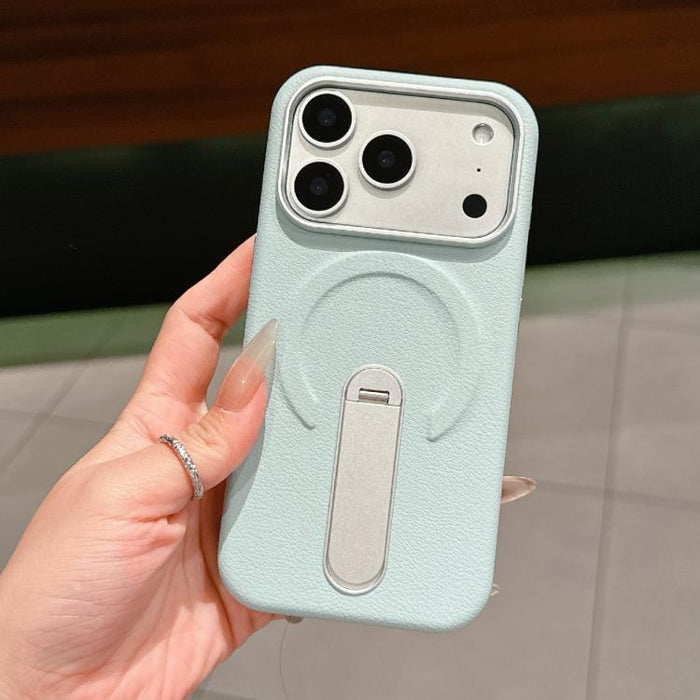 Invisible Holder PC + Vegan Leather Magnetic Phone Case, For iPhone 17 Pro Max, For iPhone 17 Pro