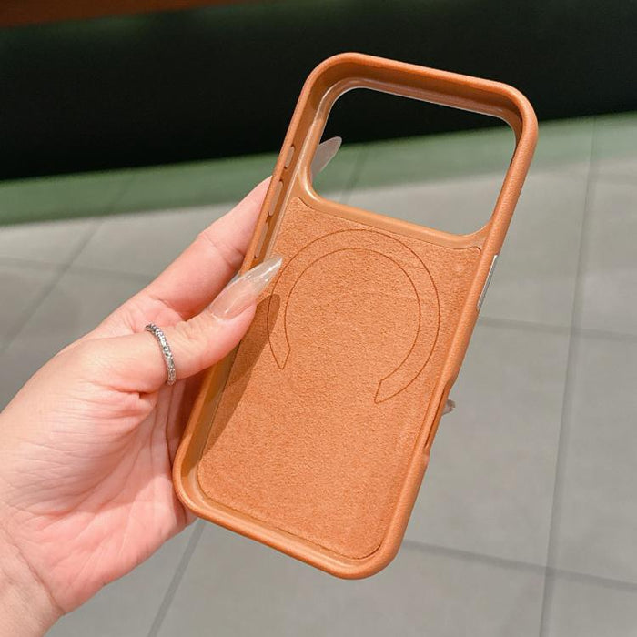 Invisible Holder PC + Vegan Leather Magnetic Phone Case, For iPhone 17 Pro Max, For iPhone 17 Pro
