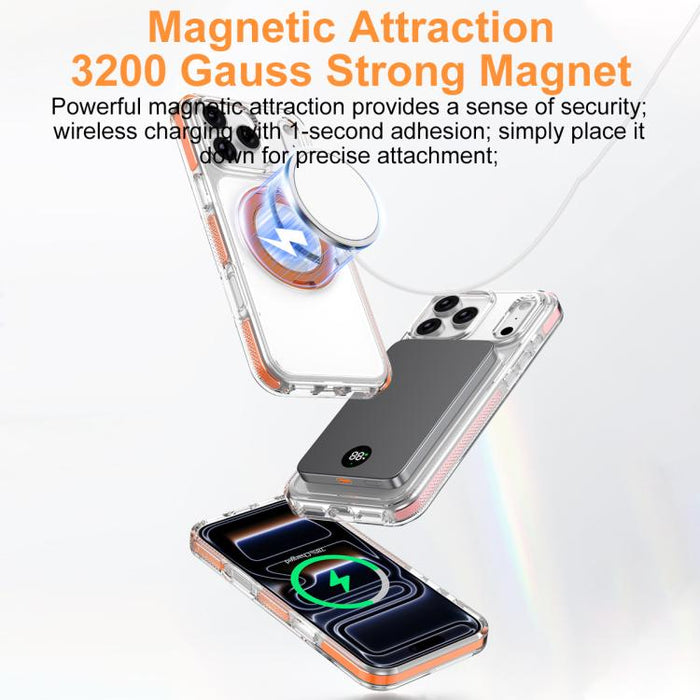 Funda para teléfono Ice Armor con soporte magnético giratorio, híbrida de PC y TPU., For iPhone 17 Pro Max, For iPhone 17 Pro, For iPhone Air