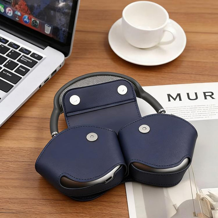 Funda protectora para auriculares de cuero sintético vegano con cierre magnético, For AirPods Max