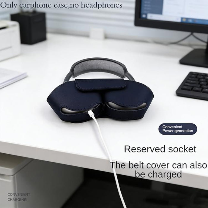 Funda protectora para auriculares de cuero sintético vegano con cierre magnético, For AirPods Max