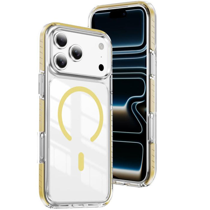 Funda para teléfono híbrida de TPU y acrílico magnético transparente Crystal Shield, For iPhone 17 Pro Max, For iPhone 17 Pro, For iPhone 17, For iPhone Air, For iPhone 16 Pro Max, For iPhone 16 Pro, For iPhone 16 Plus, For iPhone 16                   ...