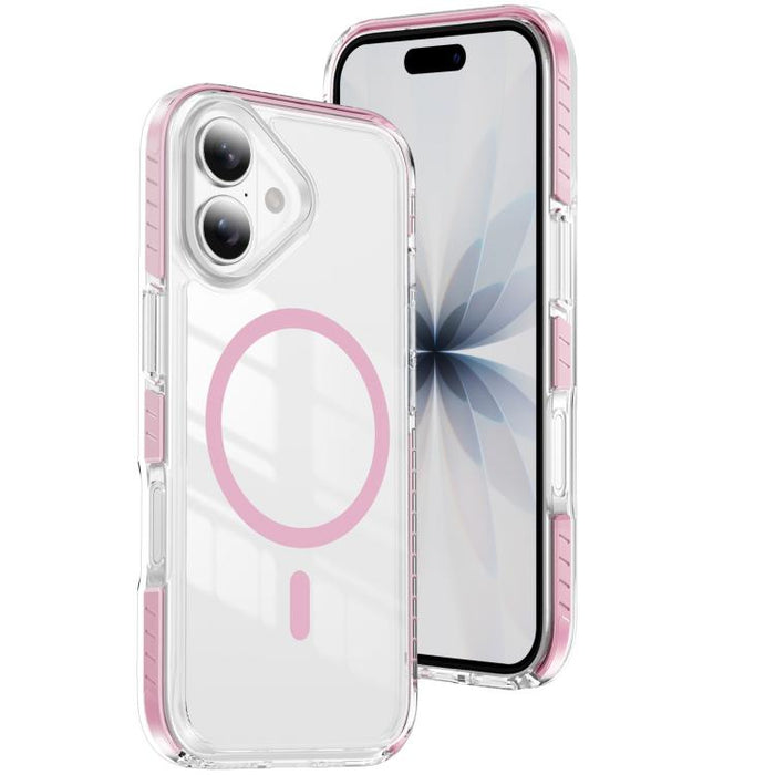 Funda para teléfono híbrida de TPU y acrílico magnético transparente Crystal Shield, For iPhone 17 Pro Max, For iPhone 17 Pro, For iPhone 17, For iPhone Air, For iPhone 16 Pro Max, For iPhone 16 Pro, For iPhone 16 Plus, For iPhone 16                   ...