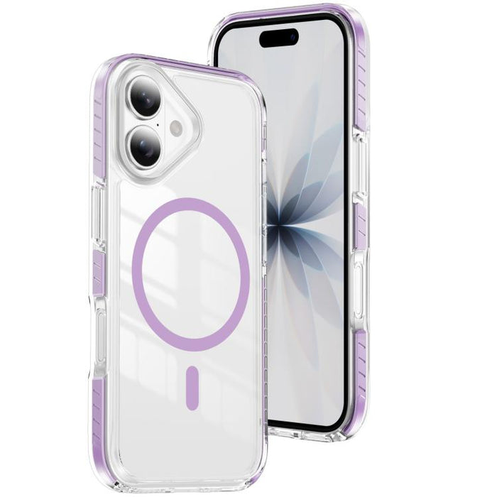 Funda para teléfono híbrida de TPU y acrílico magnético transparente Crystal Shield, For iPhone 17 Pro Max, For iPhone 17 Pro, For iPhone 17, For iPhone Air, For iPhone 16 Pro Max, For iPhone 16 Pro, For iPhone 16 Plus, For iPhone 16                   ...