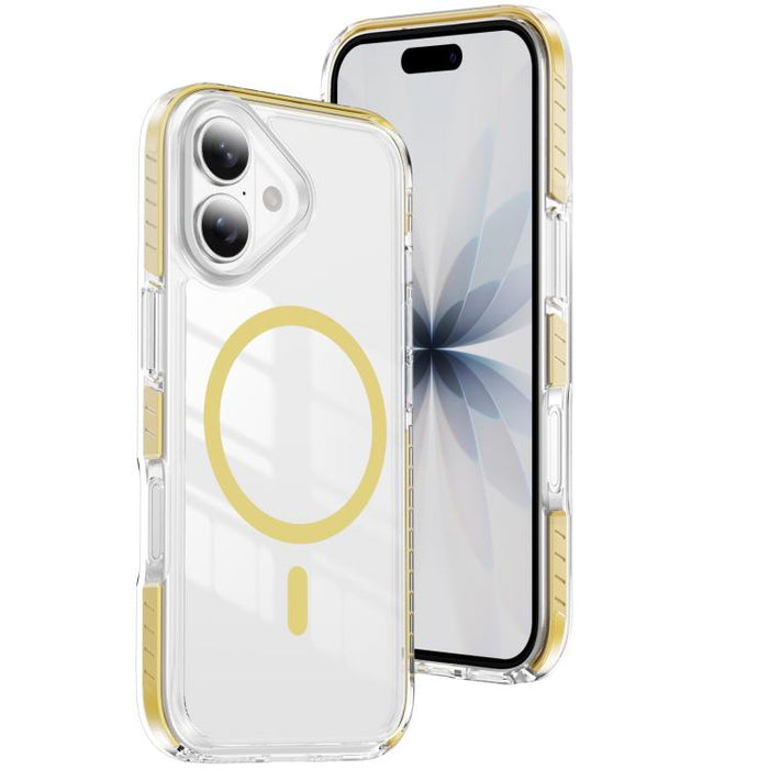 Funda para teléfono híbrida de TPU y acrílico magnético transparente Crystal Shield, For iPhone 17 Pro Max, For iPhone 17 Pro, For iPhone 17, For iPhone Air, For iPhone 16 Pro Max, For iPhone 16 Pro, For iPhone 16 Plus, For iPhone 16                   ...