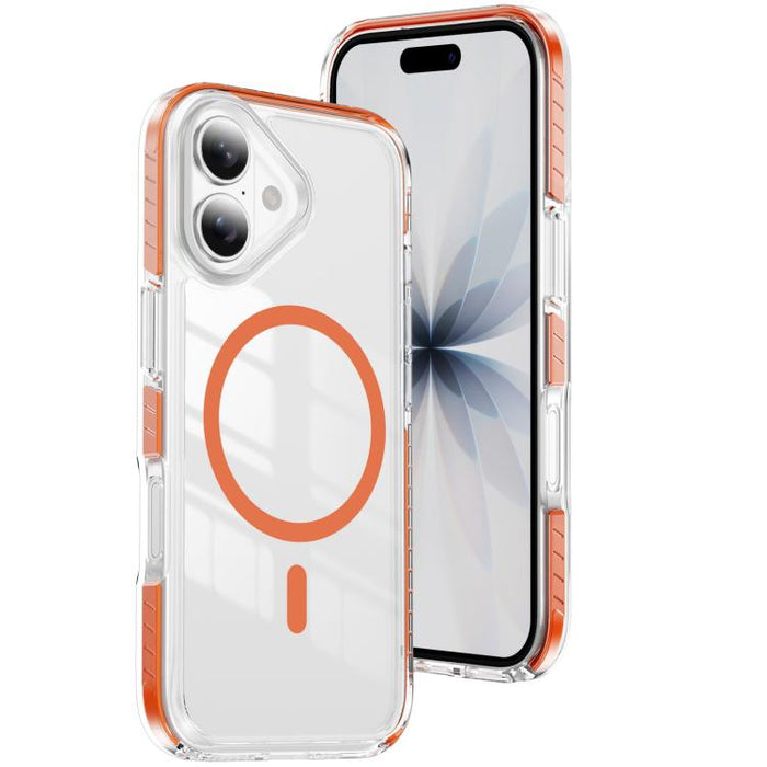 Funda para teléfono híbrida de TPU y acrílico magnético transparente Crystal Shield, For iPhone 17 Pro Max, For iPhone 17 Pro, For iPhone 17, For iPhone Air, For iPhone 16 Pro Max, For iPhone 16 Pro, For iPhone 16 Plus, For iPhone 16                   ...
