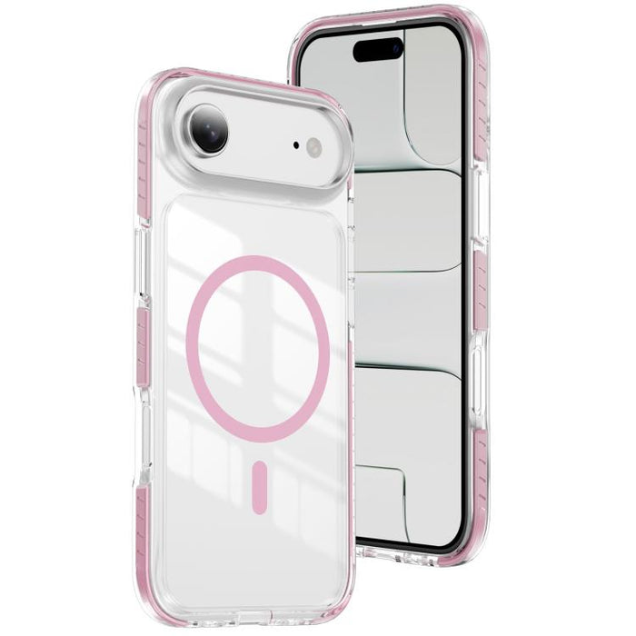 Funda para teléfono híbrida de TPU y acrílico magnético transparente Crystal Shield, For iPhone 17 Pro Max, For iPhone 17 Pro, For iPhone 17, For iPhone Air, For iPhone 16 Pro Max, For iPhone 16 Pro, For iPhone 16 Plus, For iPhone 16                   ...