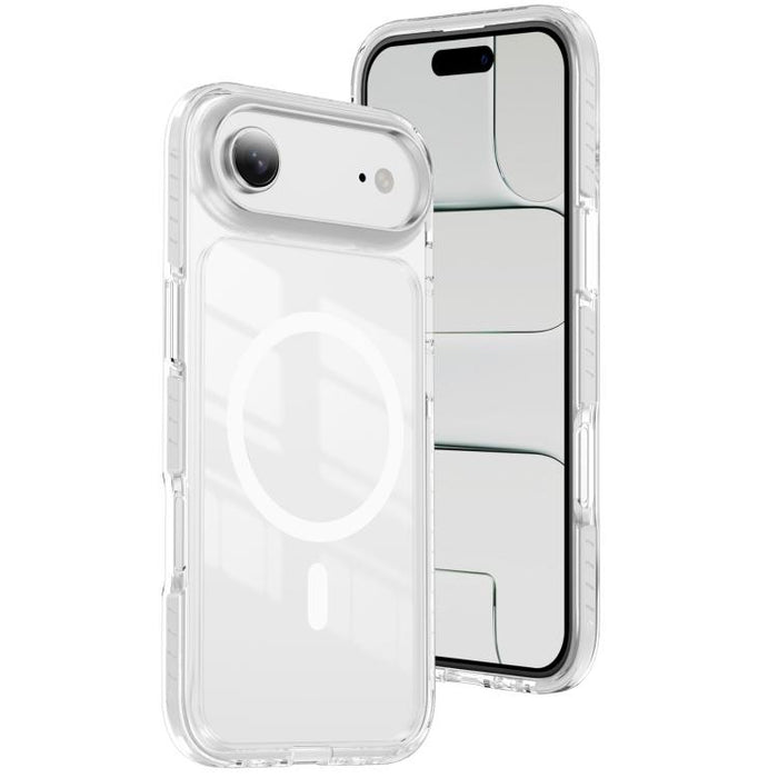 Funda para teléfono híbrida de TPU y acrílico magnético transparente Crystal Shield, For iPhone 17 Pro Max, For iPhone 17 Pro, For iPhone 17, For iPhone Air, For iPhone 16 Pro Max, For iPhone 16 Pro, For iPhone 16 Plus, For iPhone 16                   ...
