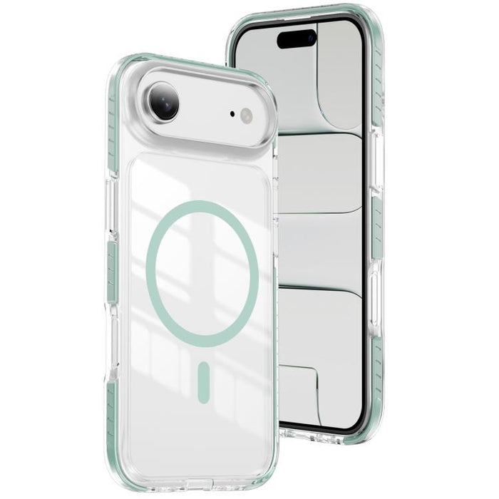 Funda para teléfono híbrida de TPU y acrílico magnético transparente Crystal Shield, For iPhone 17 Pro Max, For iPhone 17 Pro, For iPhone 17, For iPhone Air, For iPhone 16 Pro Max, For iPhone 16 Pro, For iPhone 16 Plus, For iPhone 16                   ...