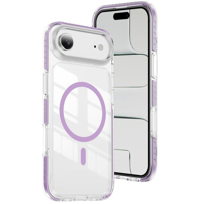 Funda para teléfono híbrida de TPU y acrílico magnético transparente Crystal Shield, For iPhone 17 Pro Max, For iPhone 17 Pro, For iPhone 17, For iPhone Air, For iPhone 16 Pro Max, For iPhone 16 Pro, For iPhone 16 Plus, For iPhone 16                   ...