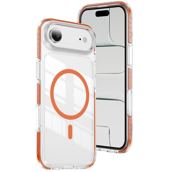 Funda para teléfono híbrida de TPU y acrílico magnético transparente Crystal Shield, For iPhone 17 Pro Max, For iPhone 17 Pro, For iPhone 17, For iPhone Air, For iPhone 16 Pro Max, For iPhone 16 Pro, For iPhone 16 Plus, For iPhone 16                   ...