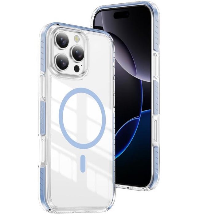 Funda para teléfono híbrida de TPU y acrílico magnético transparente Crystal Shield, For iPhone 17 Pro Max, For iPhone 17 Pro, For iPhone 17, For iPhone Air, For iPhone 16 Pro Max, For iPhone 16 Pro, For iPhone 16 Plus, For iPhone 16                   ...