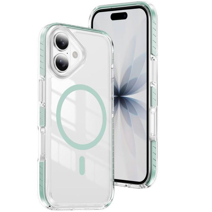 Funda para teléfono híbrida de TPU y acrílico magnético transparente Crystal Shield, For iPhone 17 Pro Max, For iPhone 17 Pro, For iPhone 17, For iPhone Air, For iPhone 16 Pro Max, For iPhone 16 Pro, For iPhone 16 Plus, For iPhone 16                   ...