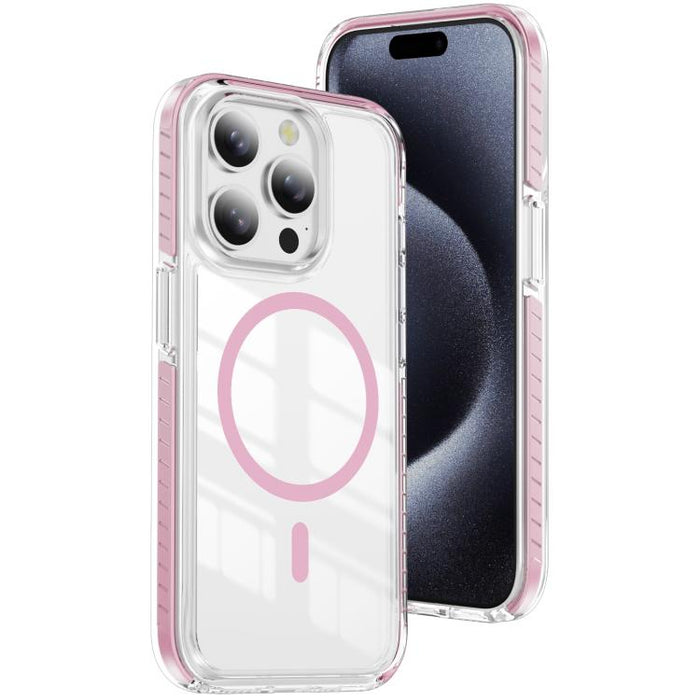 Funda para teléfono híbrida de TPU y acrílico magnético transparente Crystal Shield, For iPhone 14 Plus, For iPhone 14 / 13, For iPhone 14 Pro, For iPhone 14 Pro Max, For iPhone 13 Pro Max, For iPhone 13 Pro, For iPhone 12 / 12 Pro, For iPhone 12 Pro Max