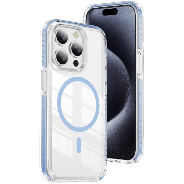 Funda para teléfono híbrida de TPU y acrílico magnético transparente Crystal Shield, For iPhone 14 Plus, For iPhone 14 / 13, For iPhone 14 Pro, For iPhone 14 Pro Max, For iPhone 13 Pro Max, For iPhone 13 Pro, For iPhone 12 / 12 Pro, For iPhone 12 Pro Max