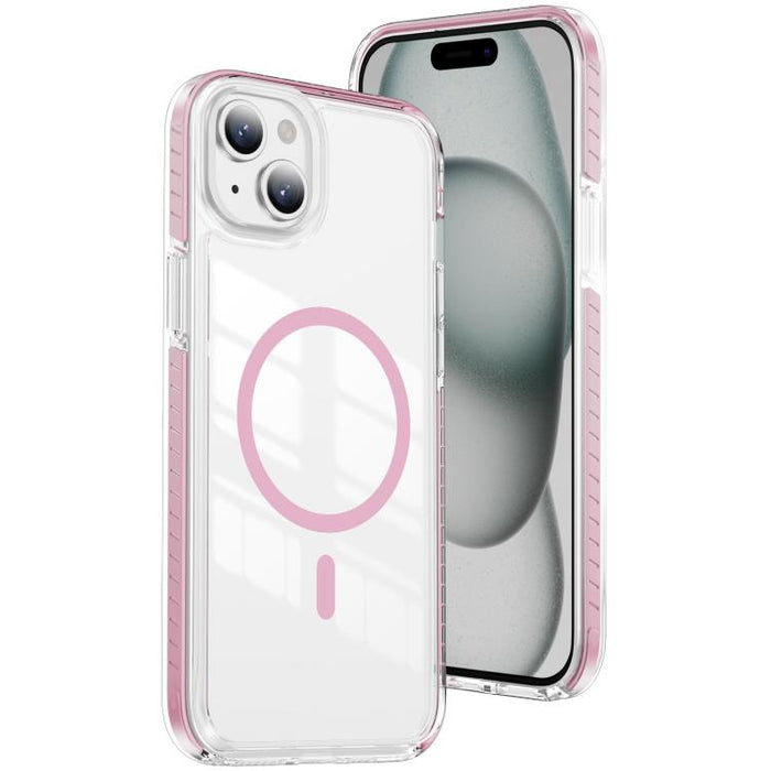 Funda para teléfono híbrida de TPU y acrílico magnético transparente Crystal Shield, For iPhone 14 Plus, For iPhone 14 / 13, For iPhone 14 Pro, For iPhone 14 Pro Max, For iPhone 13 Pro Max, For iPhone 13 Pro, For iPhone 12 / 12 Pro, For iPhone 12 Pro Max