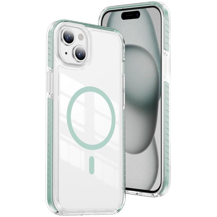 Funda para teléfono híbrida de TPU y acrílico magnético transparente Crystal Shield, For iPhone 14 Plus, For iPhone 14 / 13, For iPhone 14 Pro, For iPhone 14 Pro Max, For iPhone 13 Pro Max, For iPhone 13 Pro, For iPhone 12 / 12 Pro, For iPhone 12 Pro Max