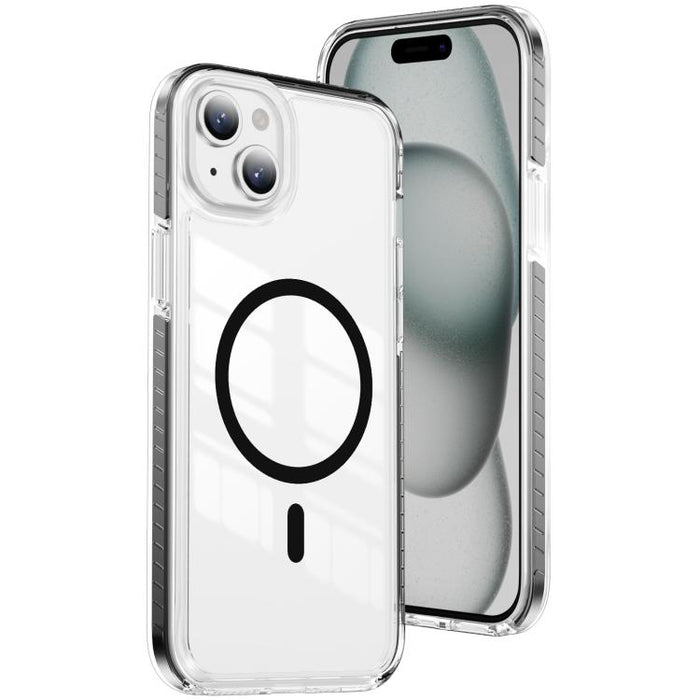 Funda para teléfono híbrida de TPU y acrílico magnético transparente Crystal Shield, For iPhone 14 Plus, For iPhone 14 / 13, For iPhone 14 Pro, For iPhone 14 Pro Max, For iPhone 13 Pro Max, For iPhone 13 Pro, For iPhone 12 / 12 Pro, For iPhone 12 Pro Max