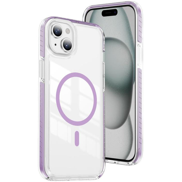 Funda para teléfono híbrida de TPU y acrílico magnético transparente Crystal Shield, For iPhone 14 Plus, For iPhone 14 / 13, For iPhone 14 Pro, For iPhone 14 Pro Max, For iPhone 13 Pro Max, For iPhone 13 Pro, For iPhone 12 / 12 Pro, For iPhone 12 Pro Max