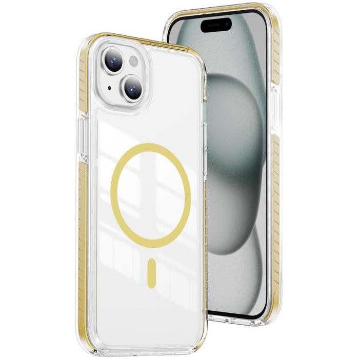 Funda para teléfono híbrida de TPU y acrílico magnético transparente Crystal Shield, For iPhone 14 Plus, For iPhone 14 / 13, For iPhone 14 Pro, For iPhone 14 Pro Max, For iPhone 13 Pro Max, For iPhone 13 Pro, For iPhone 12 / 12 Pro, For iPhone 12 Pro Max