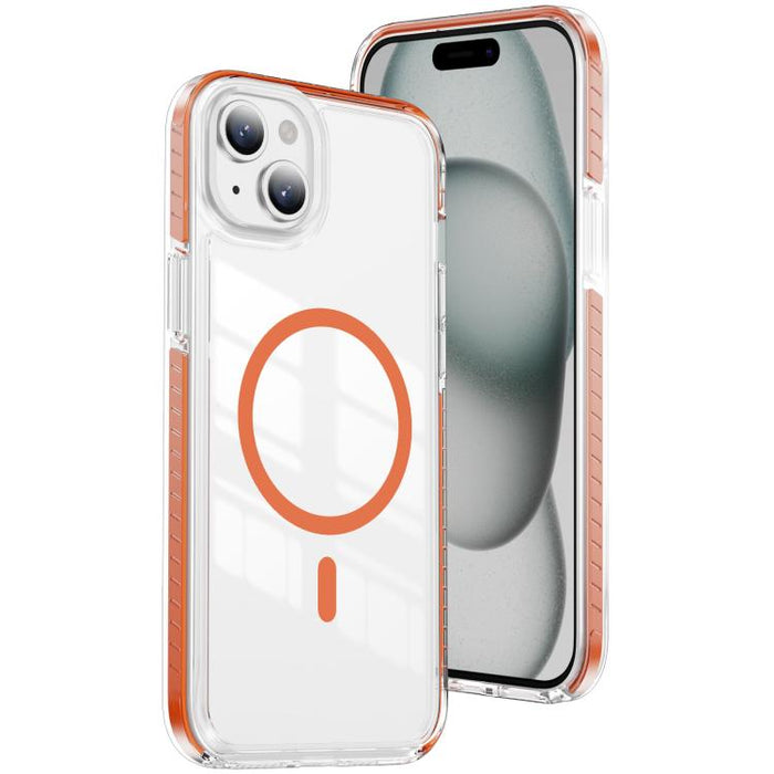 Funda para teléfono híbrida de TPU y acrílico magnético transparente Crystal Shield, For iPhone 14 Plus, For iPhone 14 / 13, For iPhone 14 Pro, For iPhone 14 Pro Max, For iPhone 13 Pro Max, For iPhone 13 Pro, For iPhone 12 / 12 Pro, For iPhone 12 Pro Max