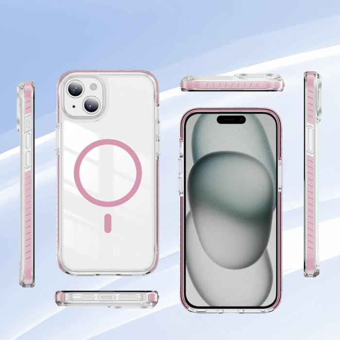 Funda para teléfono híbrida de TPU y acrílico magnético transparente Crystal Shield, For iPhone 14 Plus, For iPhone 14 / 13, For iPhone 14 Pro, For iPhone 14 Pro Max, For iPhone 13 Pro Max, For iPhone 13 Pro, For iPhone 12 / 12 Pro, For iPhone 12 Pro Max