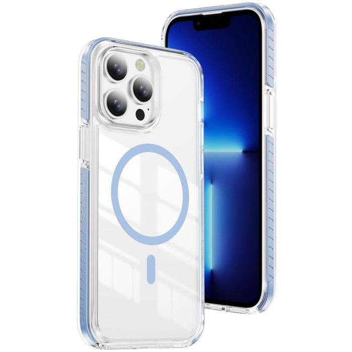 Funda para teléfono híbrida de TPU y acrílico magnético transparente Crystal Shield, For iPhone 14 Plus, For iPhone 14 / 13, For iPhone 14 Pro, For iPhone 14 Pro Max, For iPhone 13 Pro Max, For iPhone 13 Pro, For iPhone 12 / 12 Pro, For iPhone 12 Pro Max