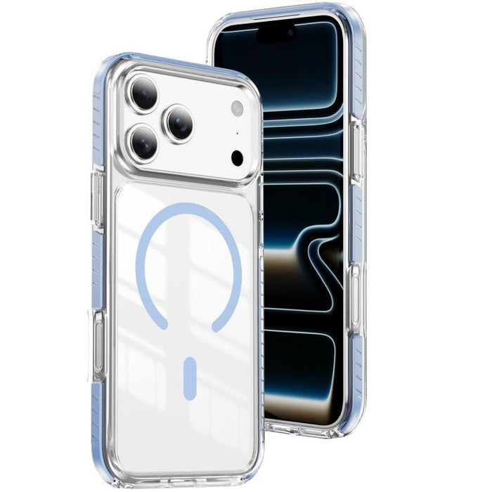 Funda para teléfono híbrida de TPU y acrílico magnético transparente Crystal Shield, For iPhone 17 Pro Max, For iPhone 17 Pro, For iPhone 17, For iPhone Air, For iPhone 16 Pro Max, For iPhone 16 Pro, For iPhone 16 Plus, For iPhone 16                   ...