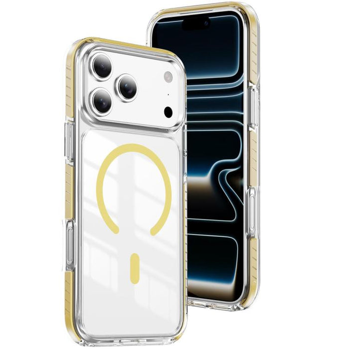 Funda para teléfono híbrida de TPU y acrílico magnético transparente Crystal Shield, For iPhone 17 Pro Max, For iPhone 17 Pro, For iPhone 17, For iPhone Air, For iPhone 16 Pro Max, For iPhone 16 Pro, For iPhone 16 Plus, For iPhone 16                   ...